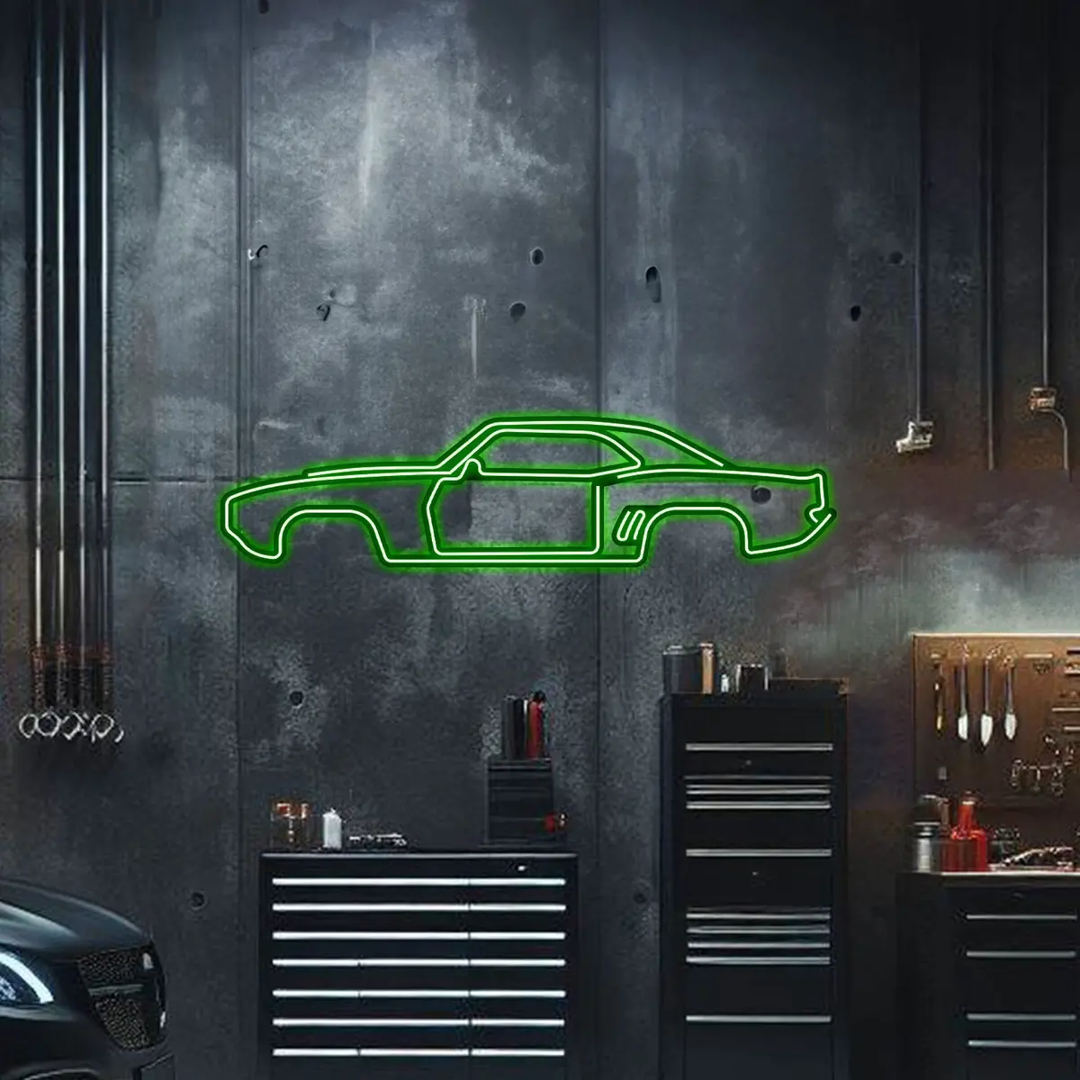 1969 Chevrolet Camaro Neon Wall Art – Illuminated Metal Car Decor - Image 4