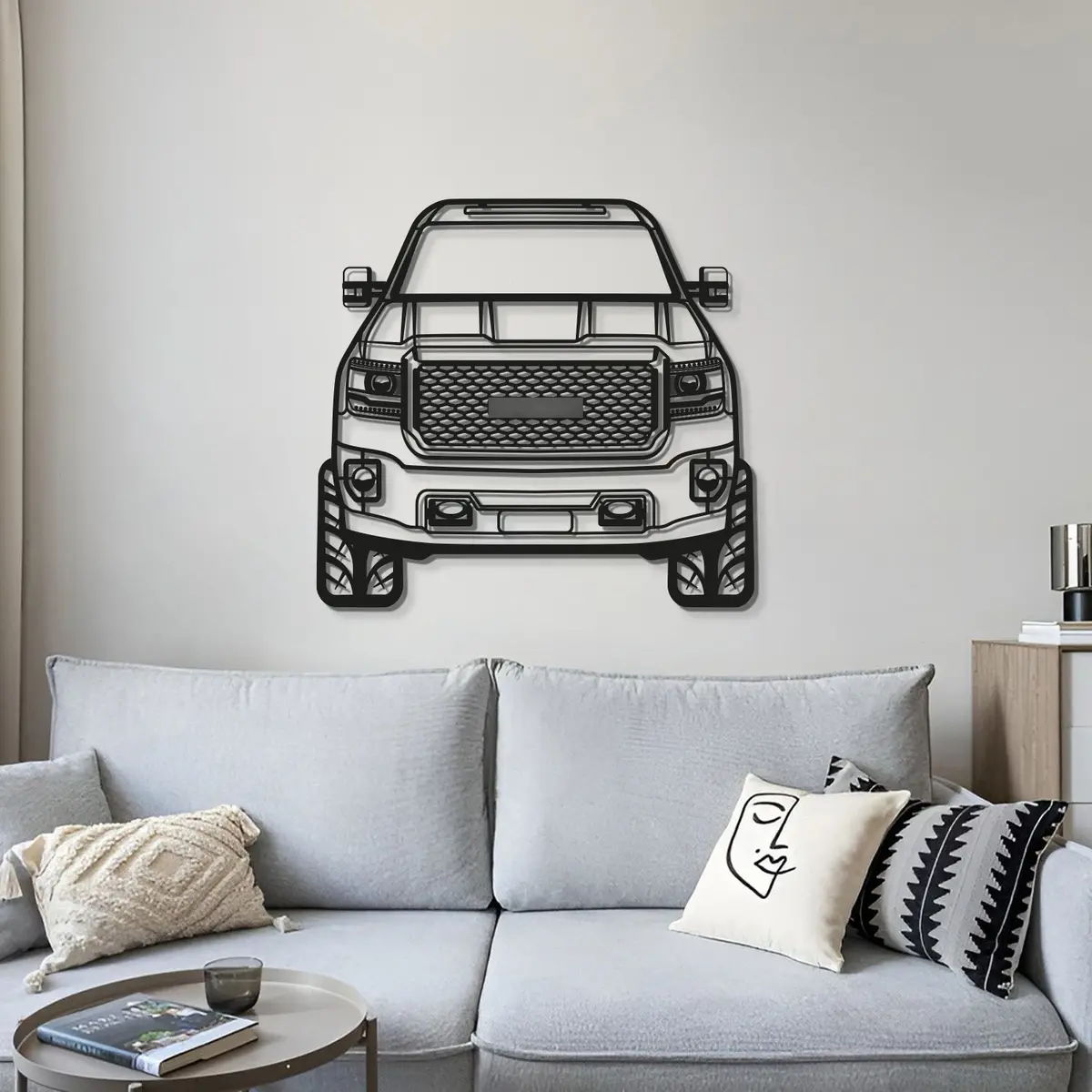 2016 Denali Sierra 3500Hd Front View Metal Car Wall Art - Mt0562 4