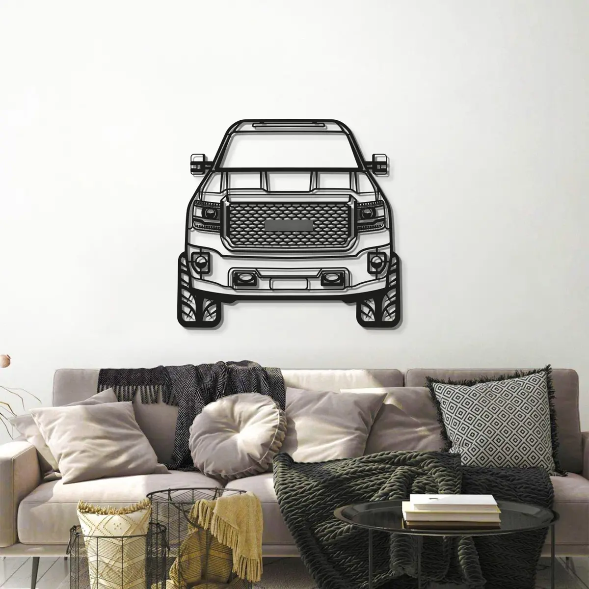 2016 Denali Sierra 3500Hd Front View Metal Car Wall Art - Mt0562 2