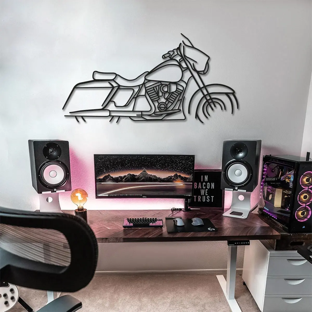 Harley Davidson Street Glide Metal Motorcycle Wall Art - Mt1094 6