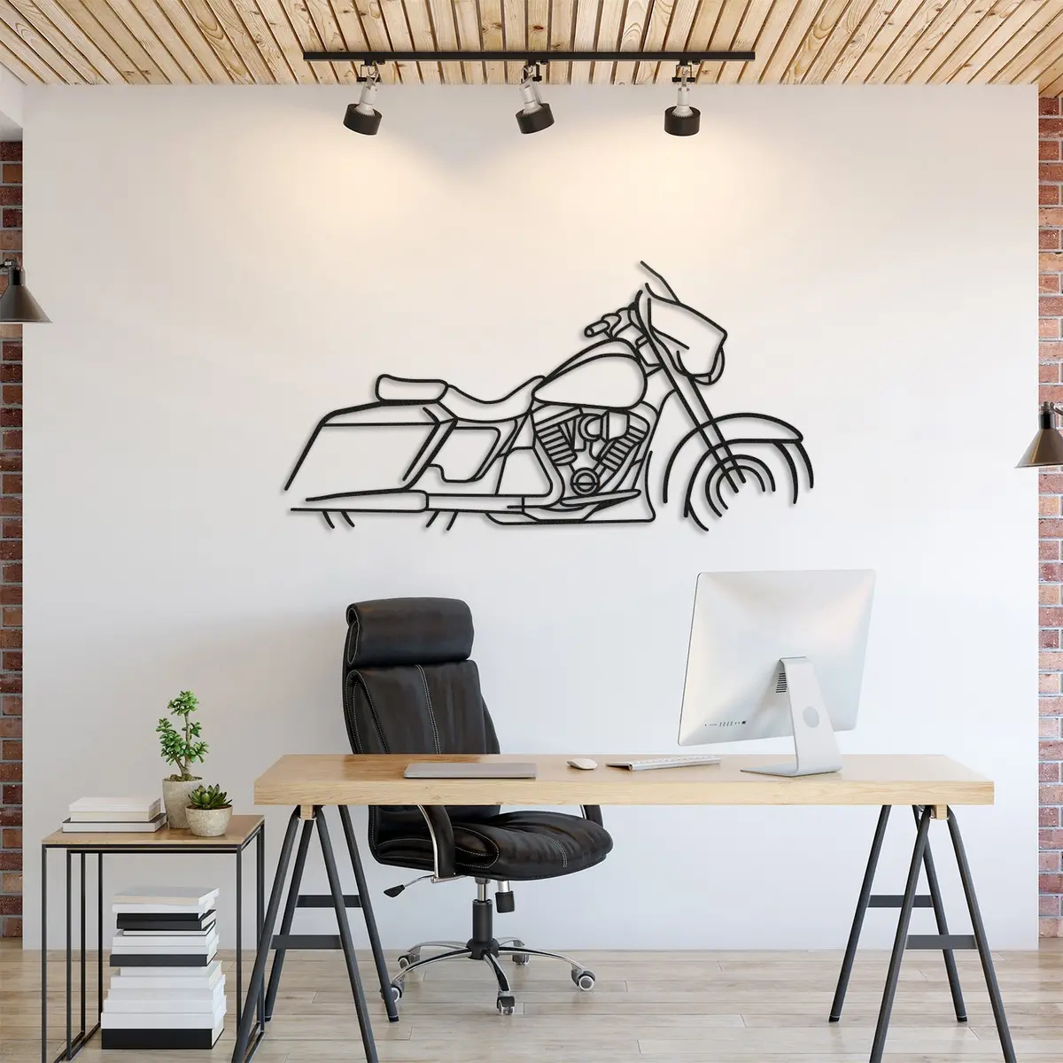 Harley Davidson Street Glide Metal Motorcycle Wall Art - Mt1094 1