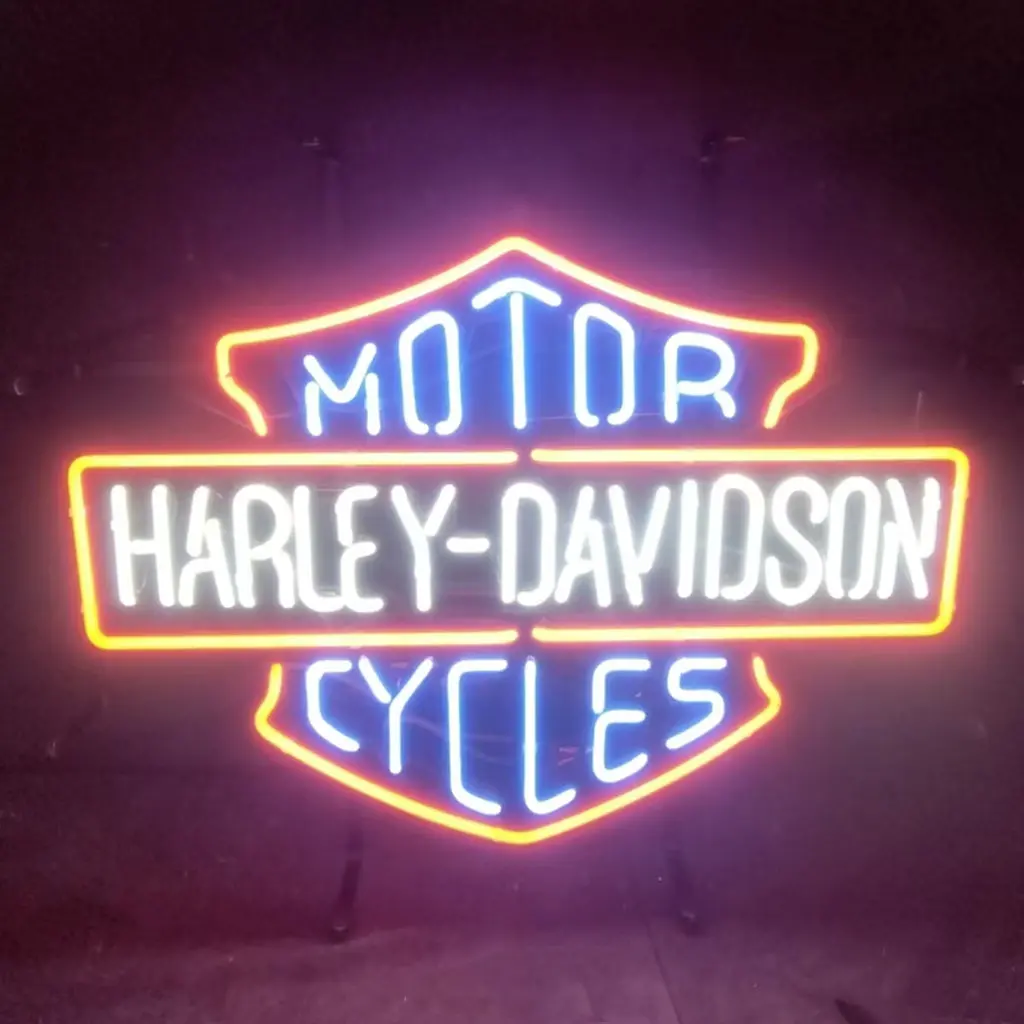 Harley Davidson Motorcycles Blue Neon Signs Light 1