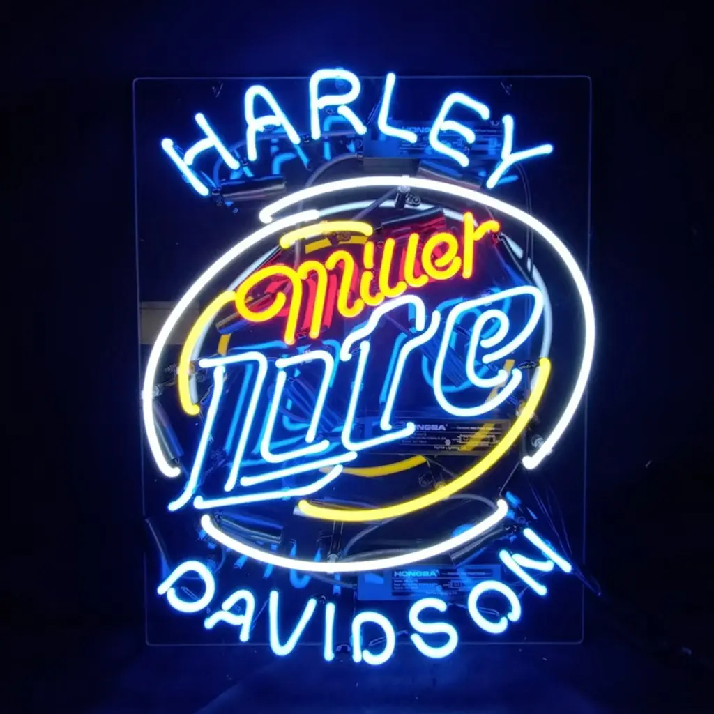 Harley Davidson Miller Lite Neon Signs 1