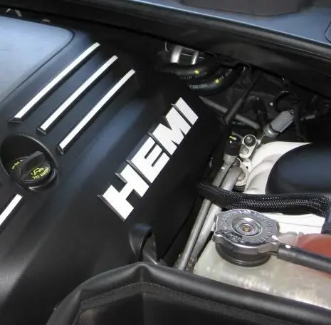 Hemi Lettering Engine Cover Decals - 09-23 Challenger R/T 14
