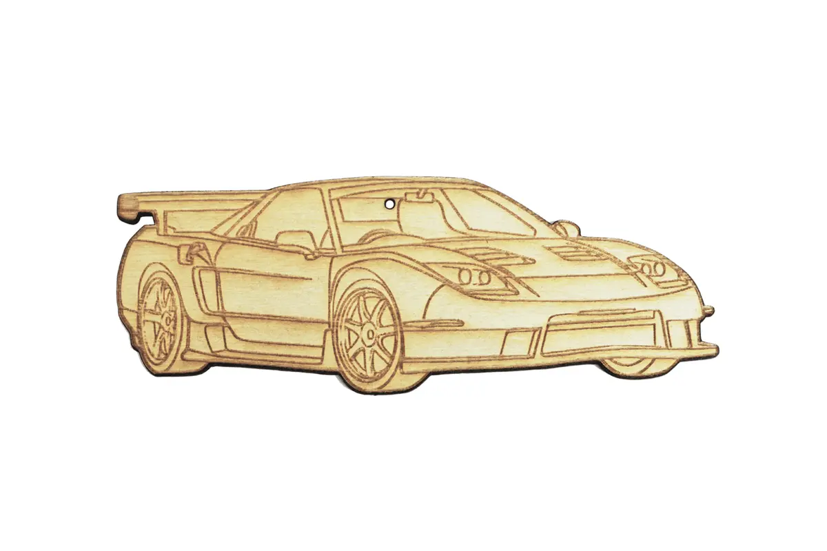 Zspec Laser-Engraved Wood Ornament, Style: Acura Nsx, Birch 1