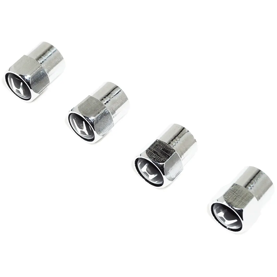 Chrome Valve Stem Tire Caps, Style: Honda 1