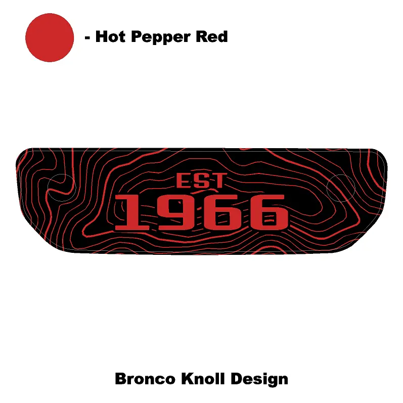 1966 Topographic Shifter Plate (Printed Series + Acrylic) - 2021+ Bronco 49