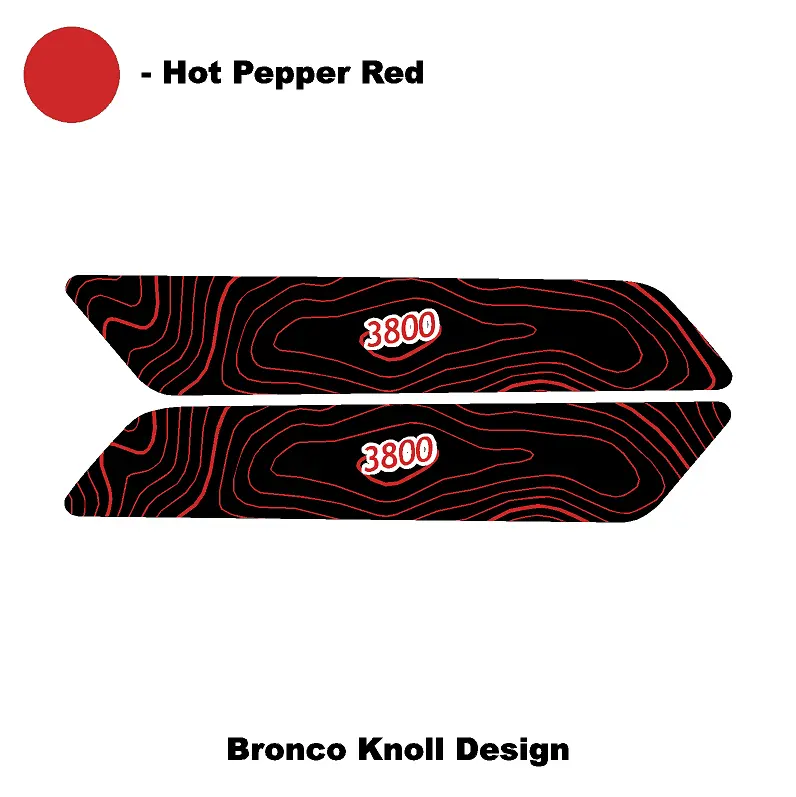 Topo Interior Rear Door Grab Handle Overlay Kit (Printed Series) - 2021+ Bronco 4 Door 53