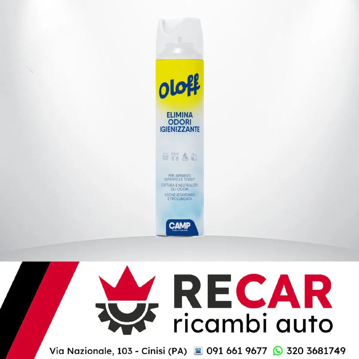 Oloff Air Elimina Odori Igienizzante Camp 1