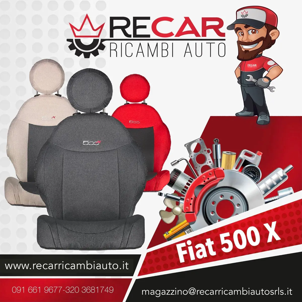 Coprisedili Su Misura Fodere Anteriori Per Fiat 500X 1