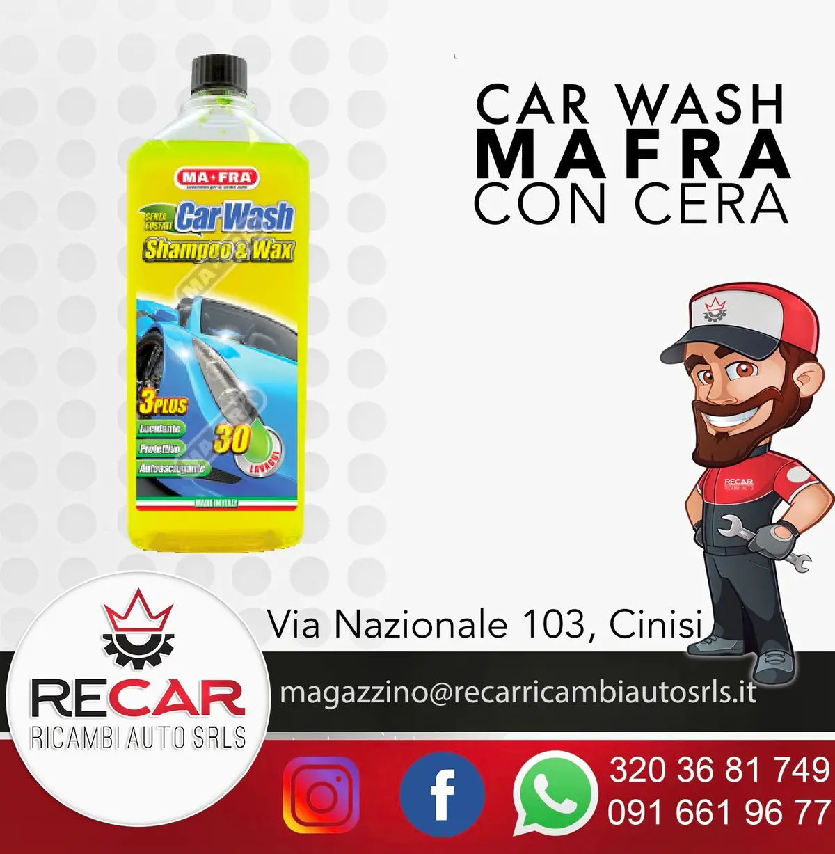 Mafra Car Wash Shampo Con Cera Ma-Fra 1