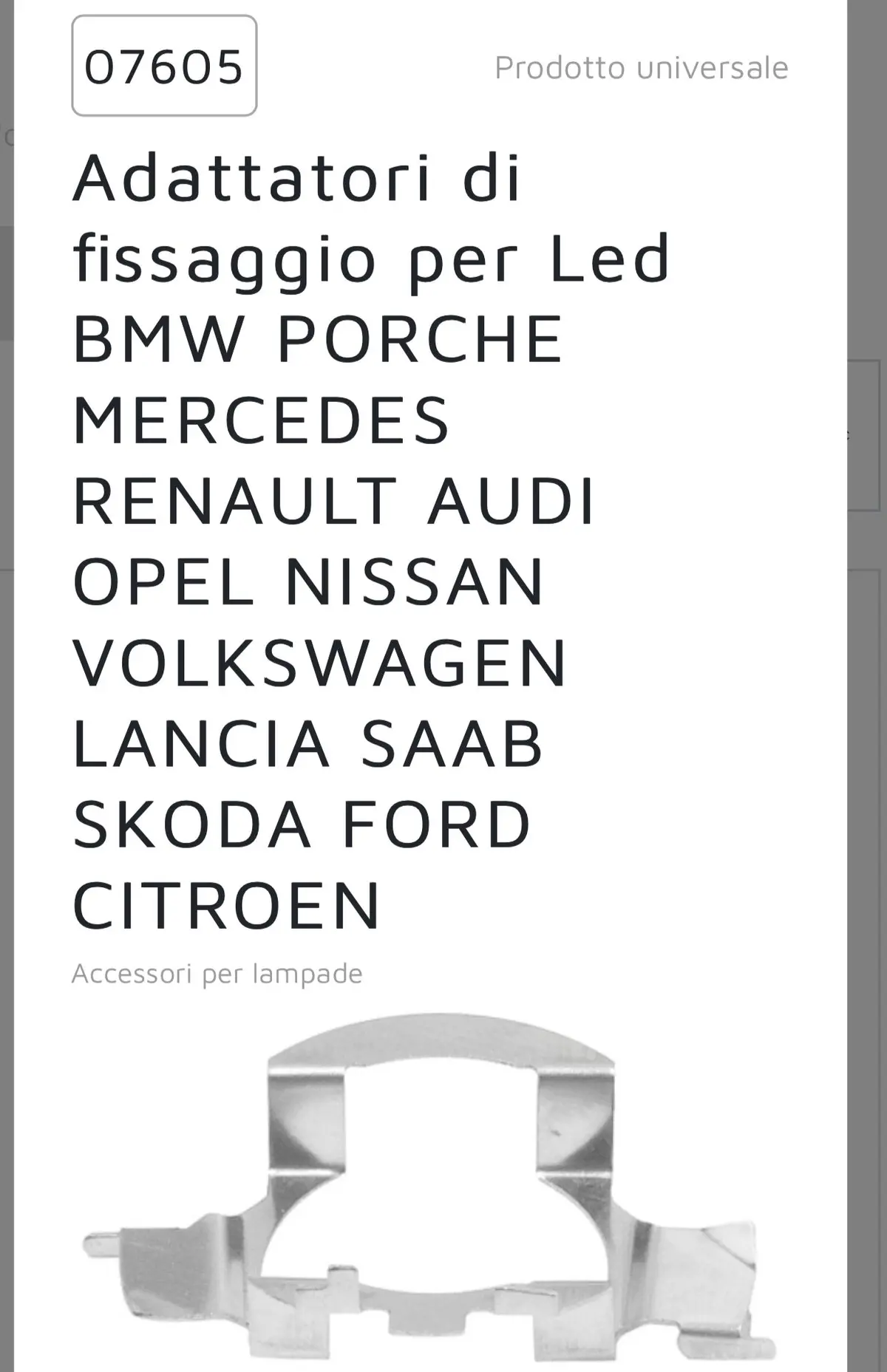 Kit Coppia Adattatori Led 07605 1