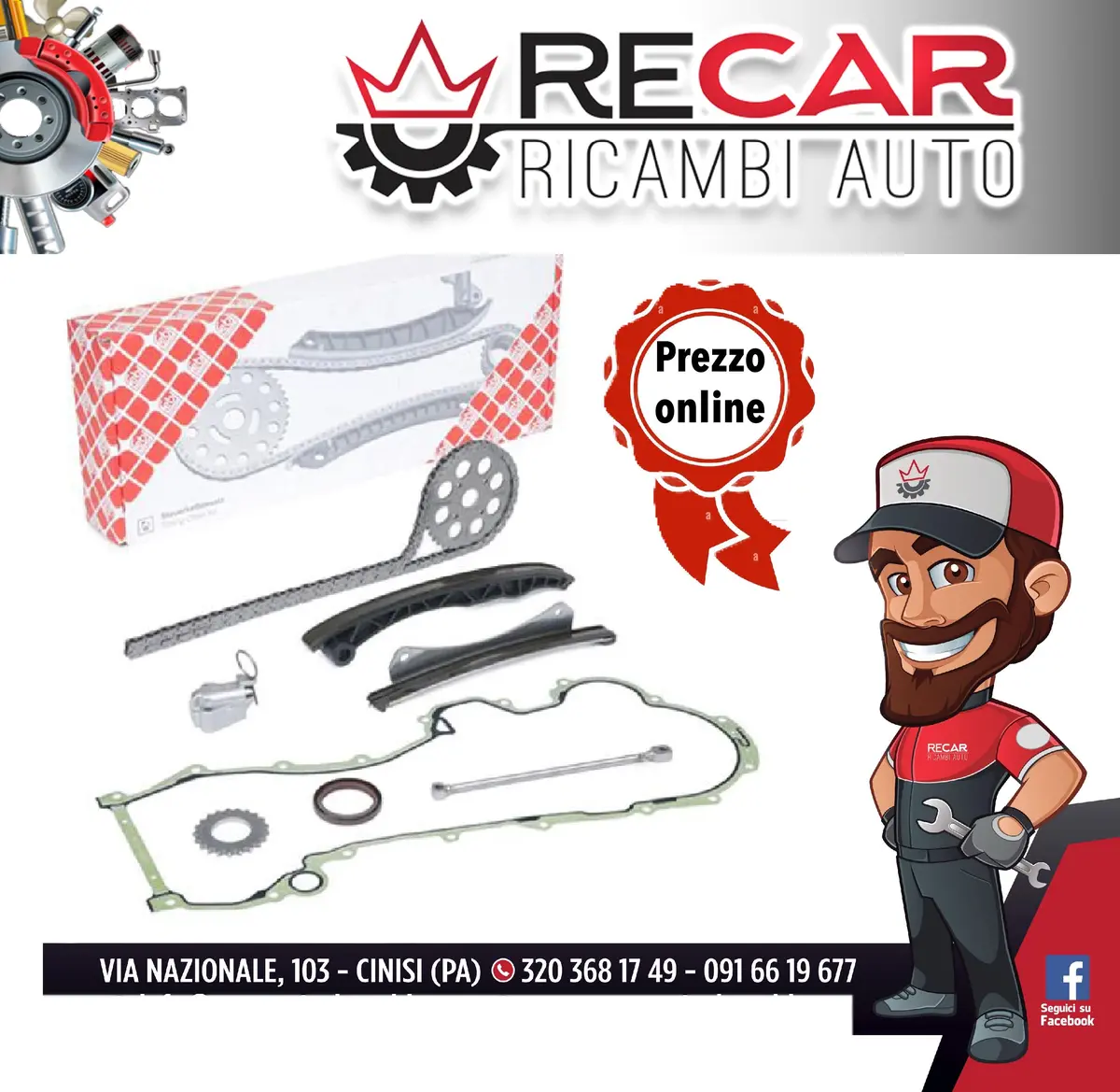Kit Distribuzione 1.3 Mjt Febi   Modificato Euro 6 Con Catena Forata 1