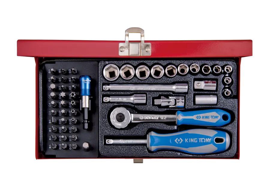 Juego De Socket 1/4" 4-14 Mm 6 Puntas 51 Piezas | King Tony 1