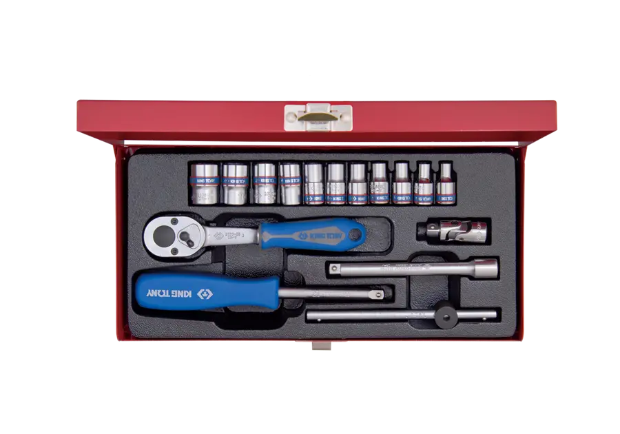 Juego De Socket 1/4" 4-13 Mm 6 Puntas 16 Piezas | King Tony 1