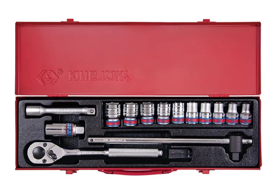 Juego De Socket 1/2" 3/8"-15/16" 6 Puntas 14 Piezas | King Tony 1