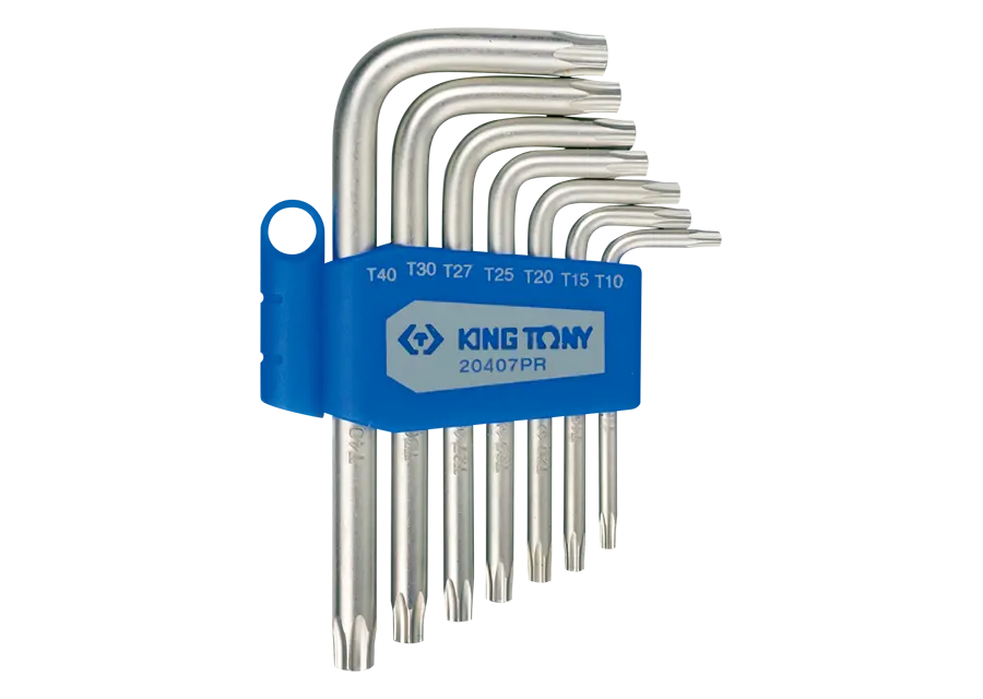 Juego De Llave L Torx 7 Piezas Seguridad T10-T40 | King Tony 1