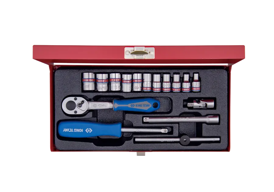Juego De Socket 1/4" 5/32"-1/2" 6 Puntas 16 Piezas | King Tony 1