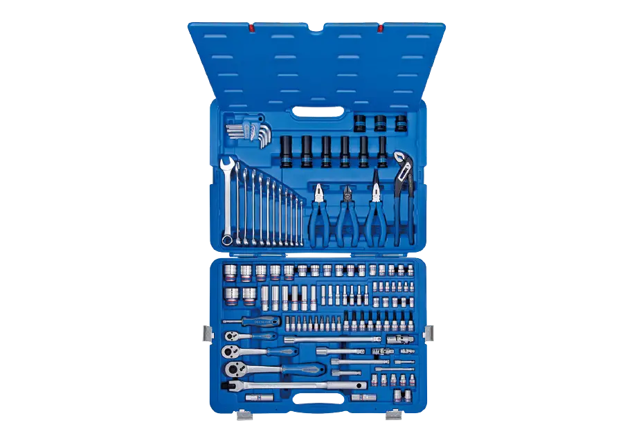 Juego De Socket 6Pt 1/4" + 3/8" + 1/2" Y Herramientas 119 Piezas | King Tony 1