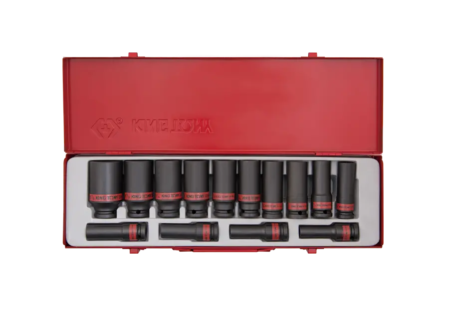 Juego De Socket Impacto Largo 1/2" 3/8"-1-1/4" 14 Piezas | King Tony 1