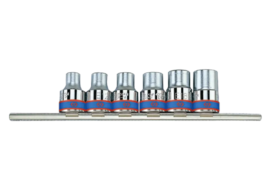 Juego De Socket Torx Hembra Estándar 1/2" E10-E20 Con Riel 6 Piezas | King Tony 1