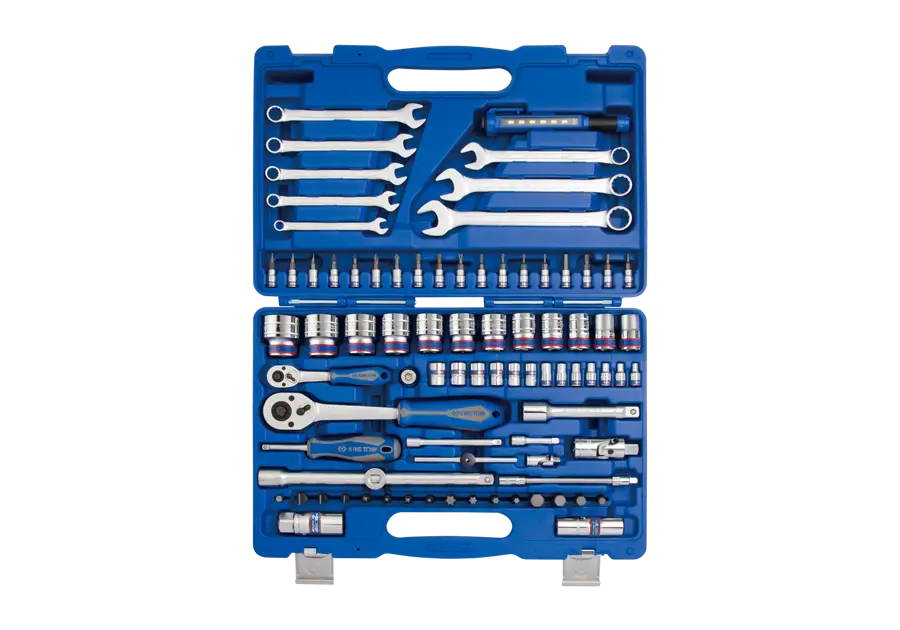 Juego De Socket 6Pt 1/4" + 1/2" Y Herramientas 83 Piezas | King Tony 1