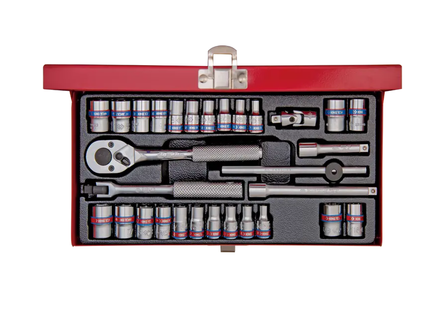 Juego De Socket 1/4" 4-12 Mm 5/32"-1/2" 6 Puntas 30 Piezas | King Tony 1