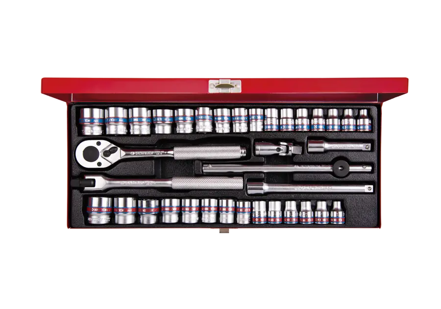 Juego De Socket 3/8" 6-22 Mm Y 1/4"-7/8" 12 Puntas 36 Piezas | King Tony 1