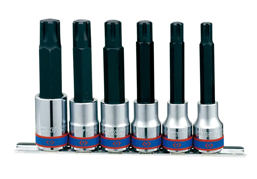 Juego De Socket Punta Ribe Larga 1/2" 9-16 Mm 6 Piezas | King Tony 1