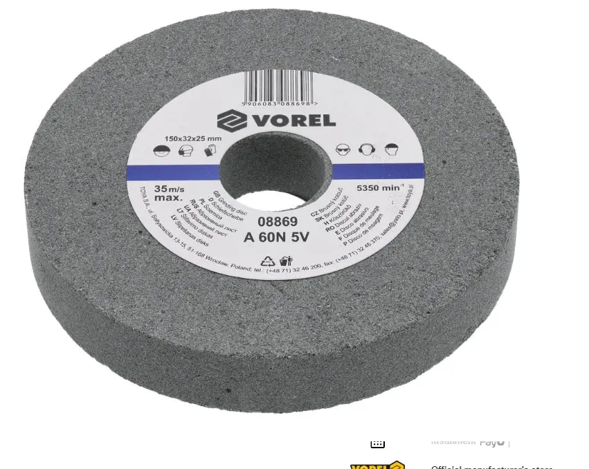 Piedra Esmeril A60 6" X 1" X 1-1/4" | Vorel 1