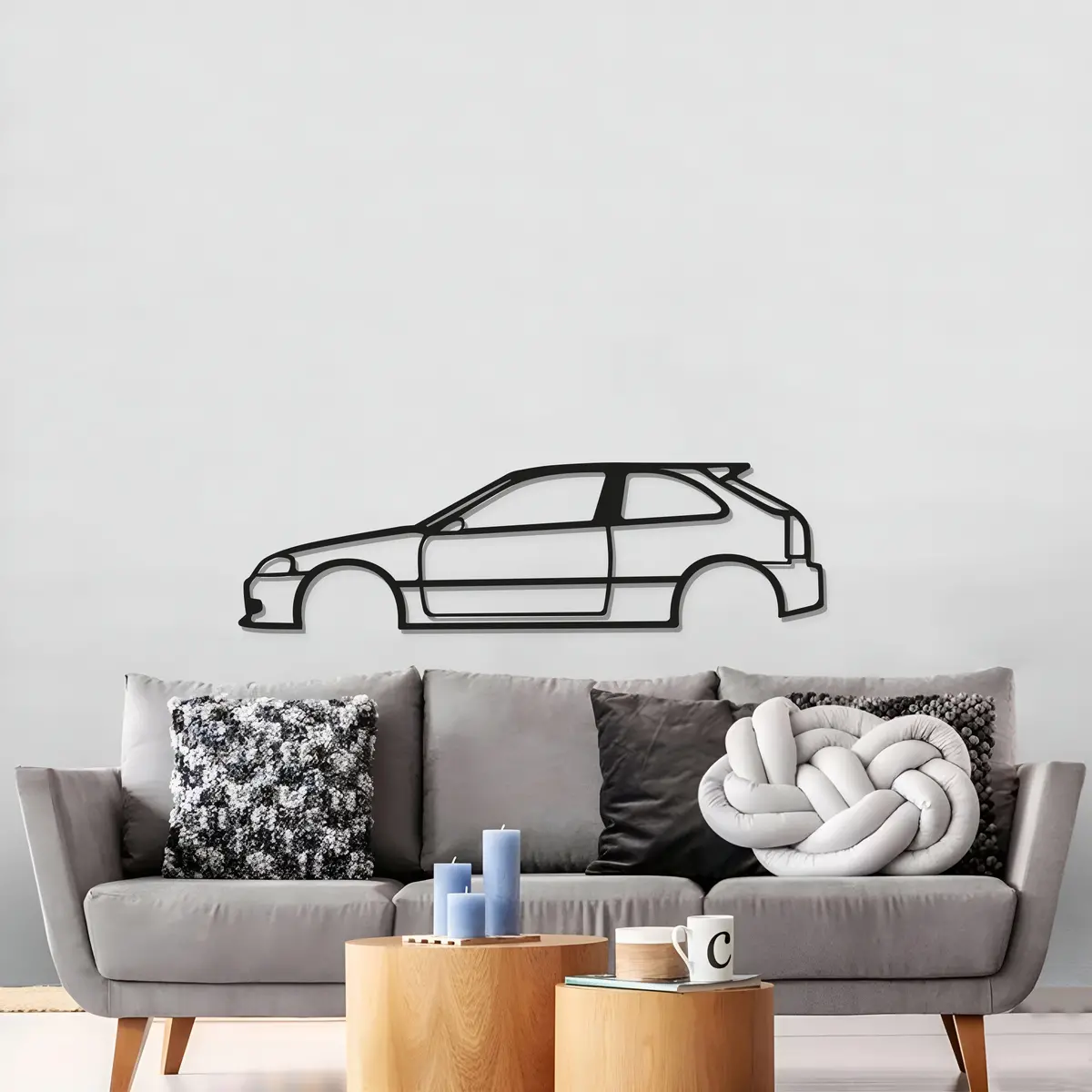 Civic Ek Metal Car Wall Art - Mt0901 3