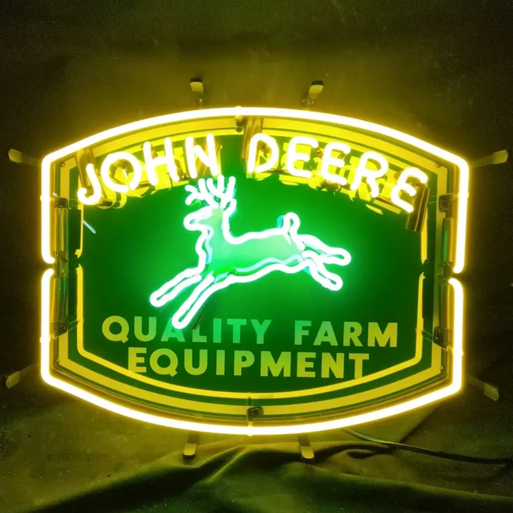 John Deere Quality Farm Equipment Neon Signs Light 1
