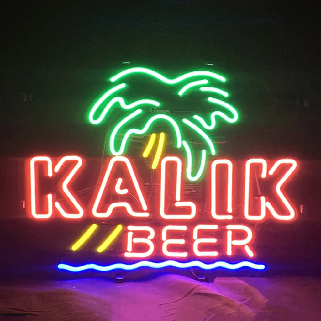 Kalik Beer Coconut Palm Tree Neon Signs Light 1