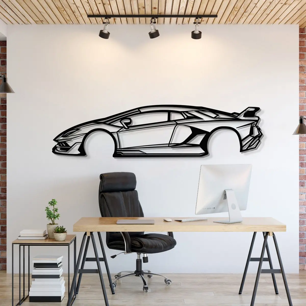 2018 Aventador Svj Metal Car Wall Art - Mt0613 1