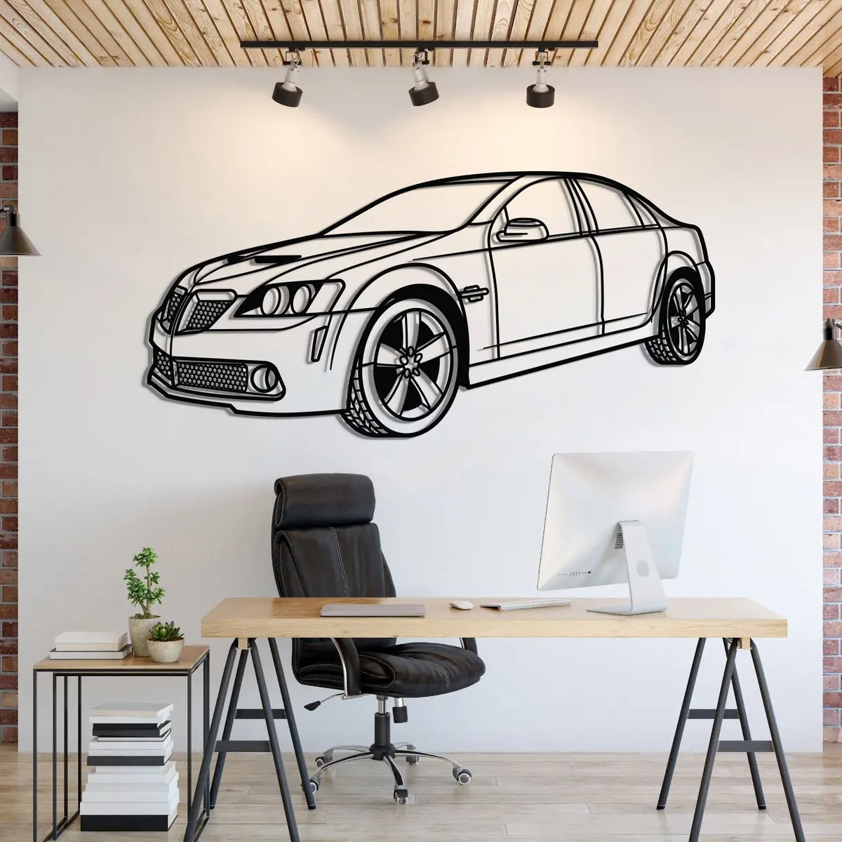 2009 G8 Perspective Metal Car Wall Art - Mt1298 1