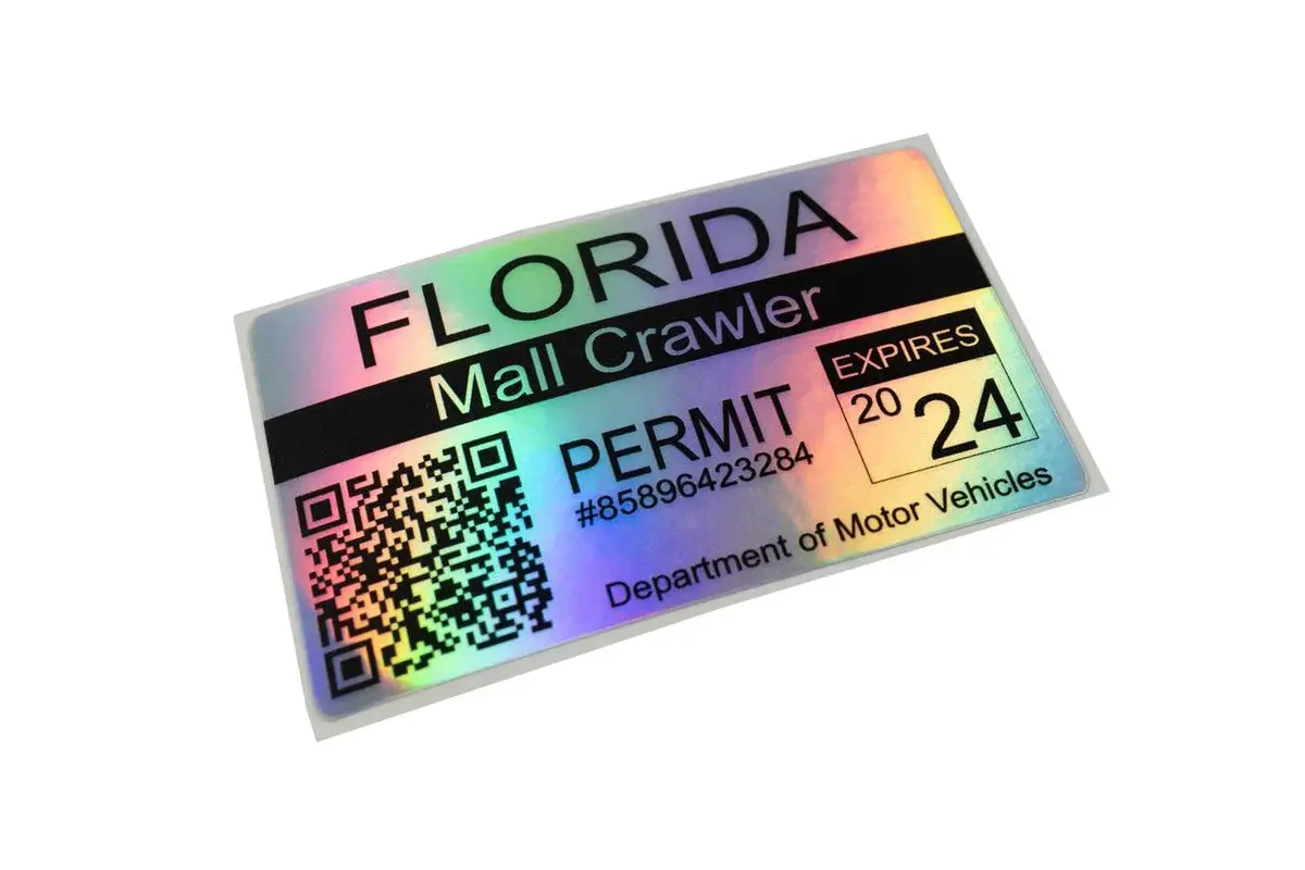 Mall Crawler Permit Sticker – 3.5-Inch, Compliant Across All U.S. States