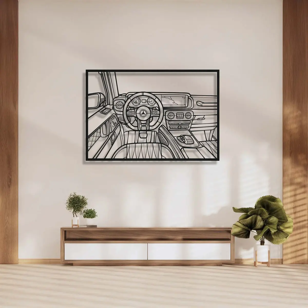 G63 Amg Driver's Cockpit Metal Frame Wall Art - Mt1469 1