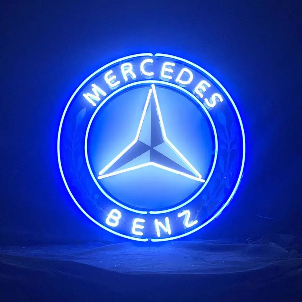 Mercedes Benz Auto Car Logo Neon Signs 1