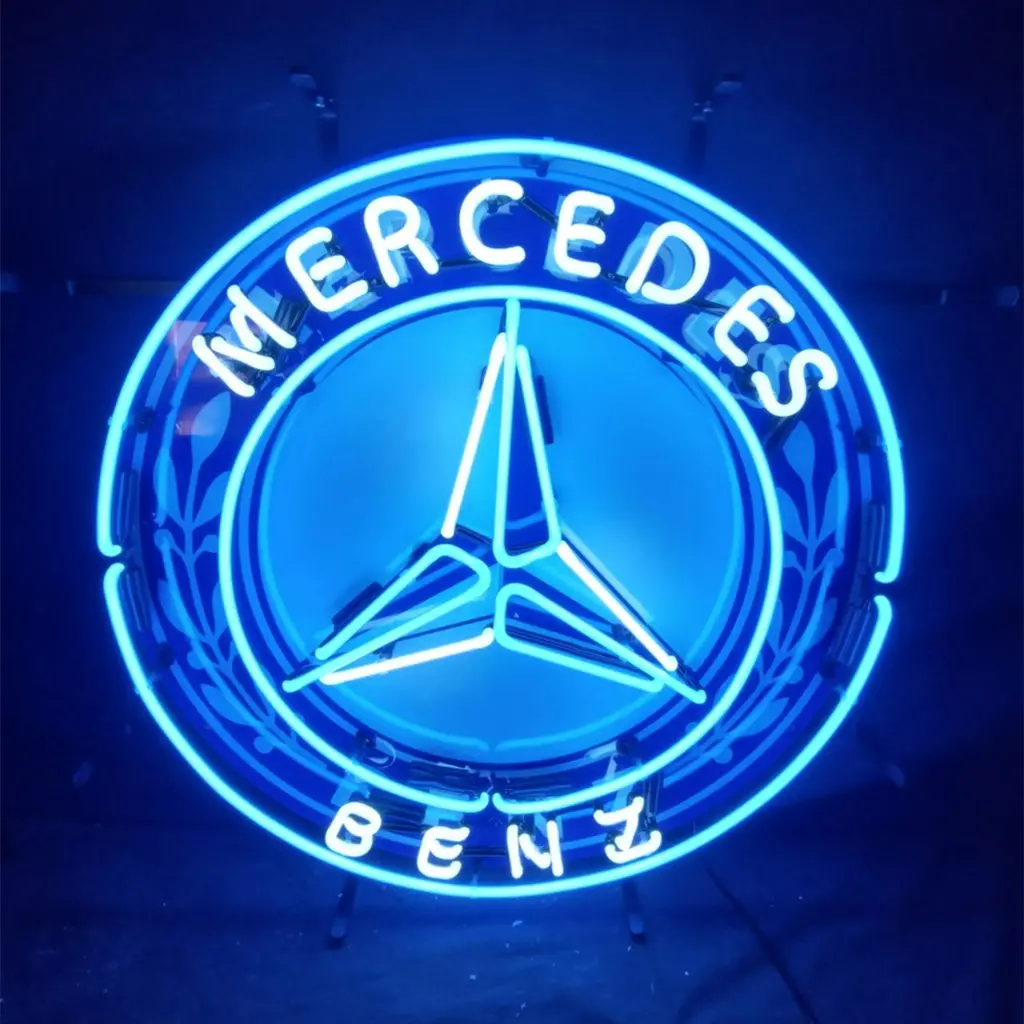 Mercedes Benz Auto Car Logo Neon Signs Light 1