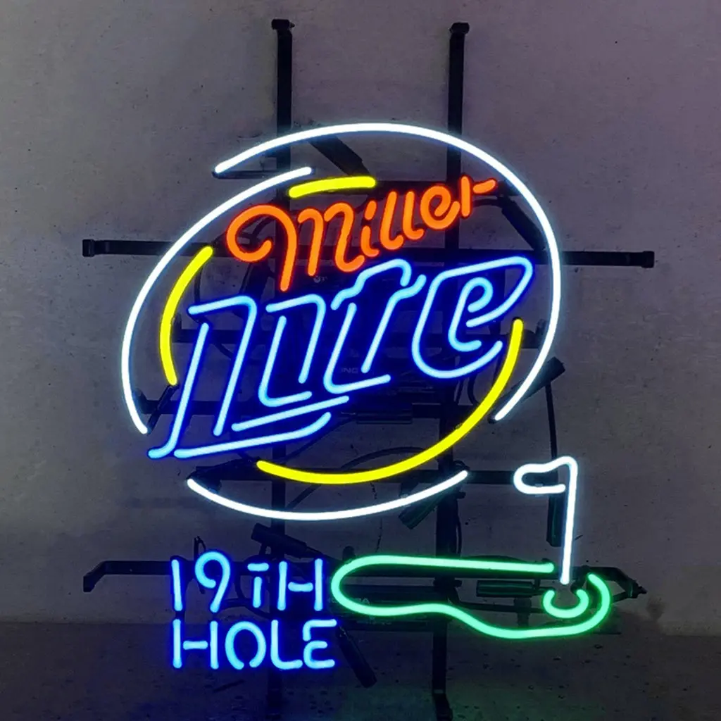 Miller Lite 19Th Hole Golf Neon Signs Light 1