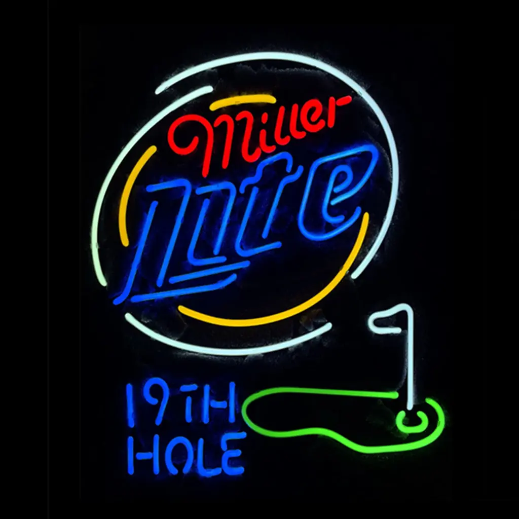 Miller Lite 19Th Hole Golf Neon Signs Light 2