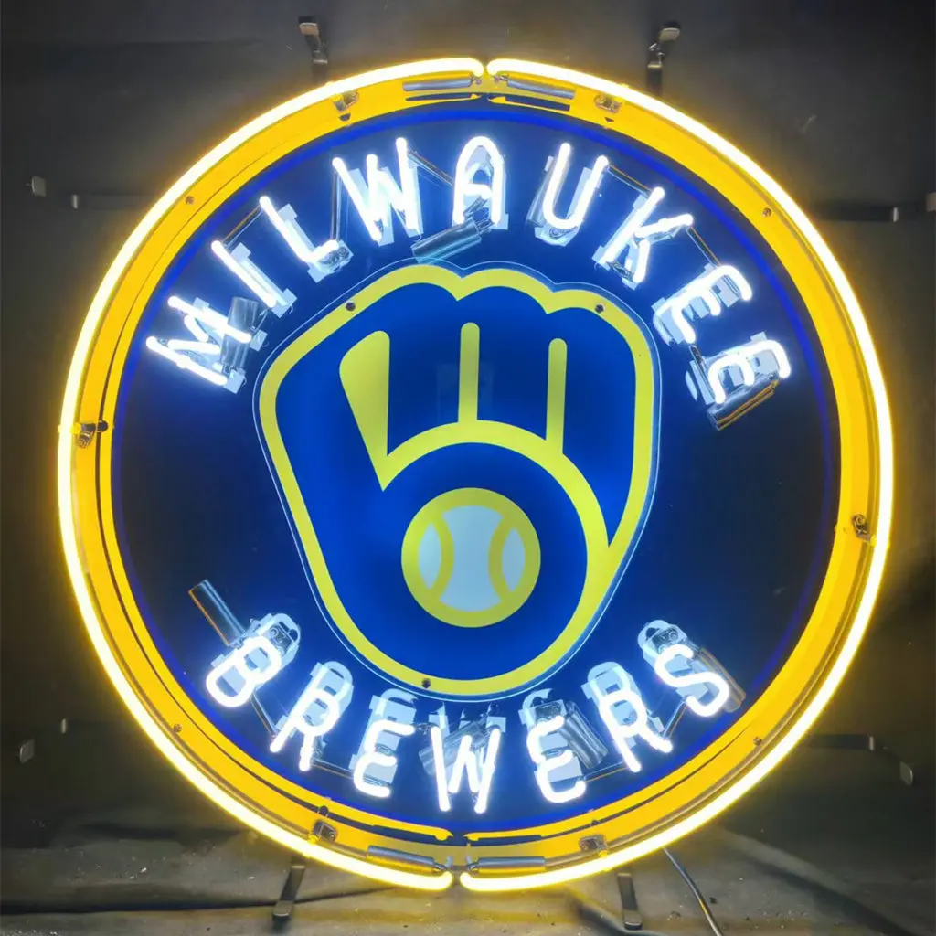 Milwaukee Brewers Logo Neon Signs Light 1