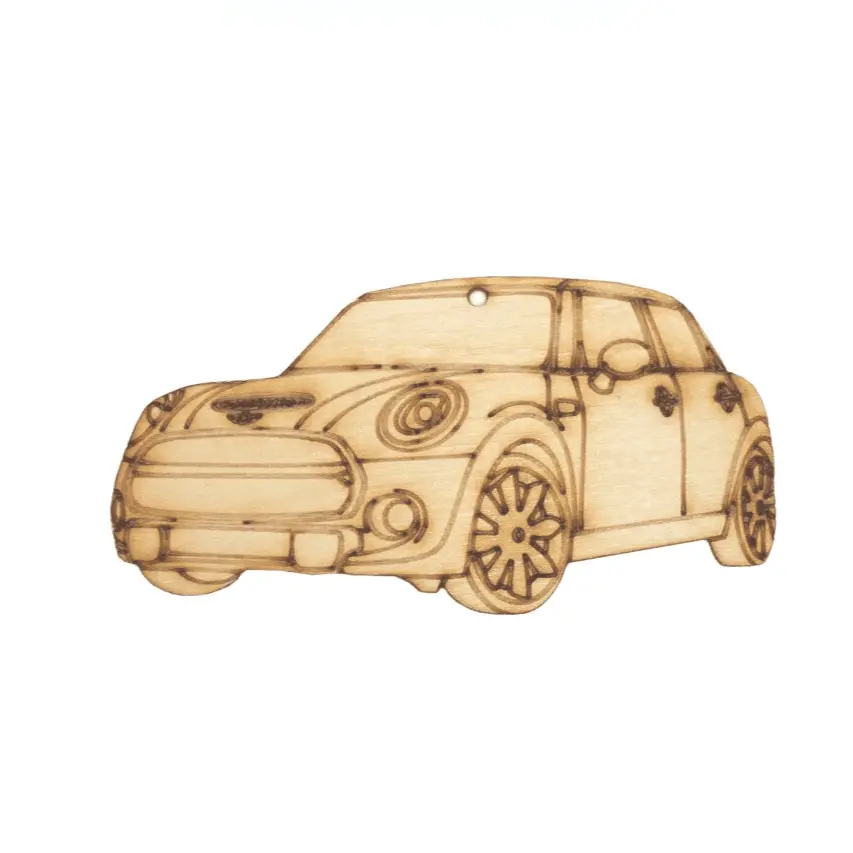 Zspec Laser-Engraved Birch Ornament, Style: Mini, ~5-Inch Wide 1