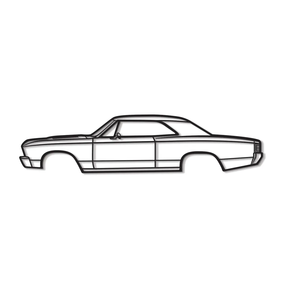 1967 Chevelle Metal Car Wall Art - Mt0094 8
