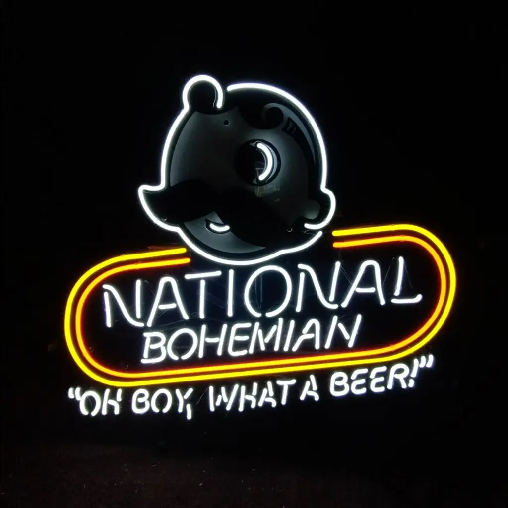 National Bohemian "Oh Boy,What A Beer!“ Neon Signs Light 2