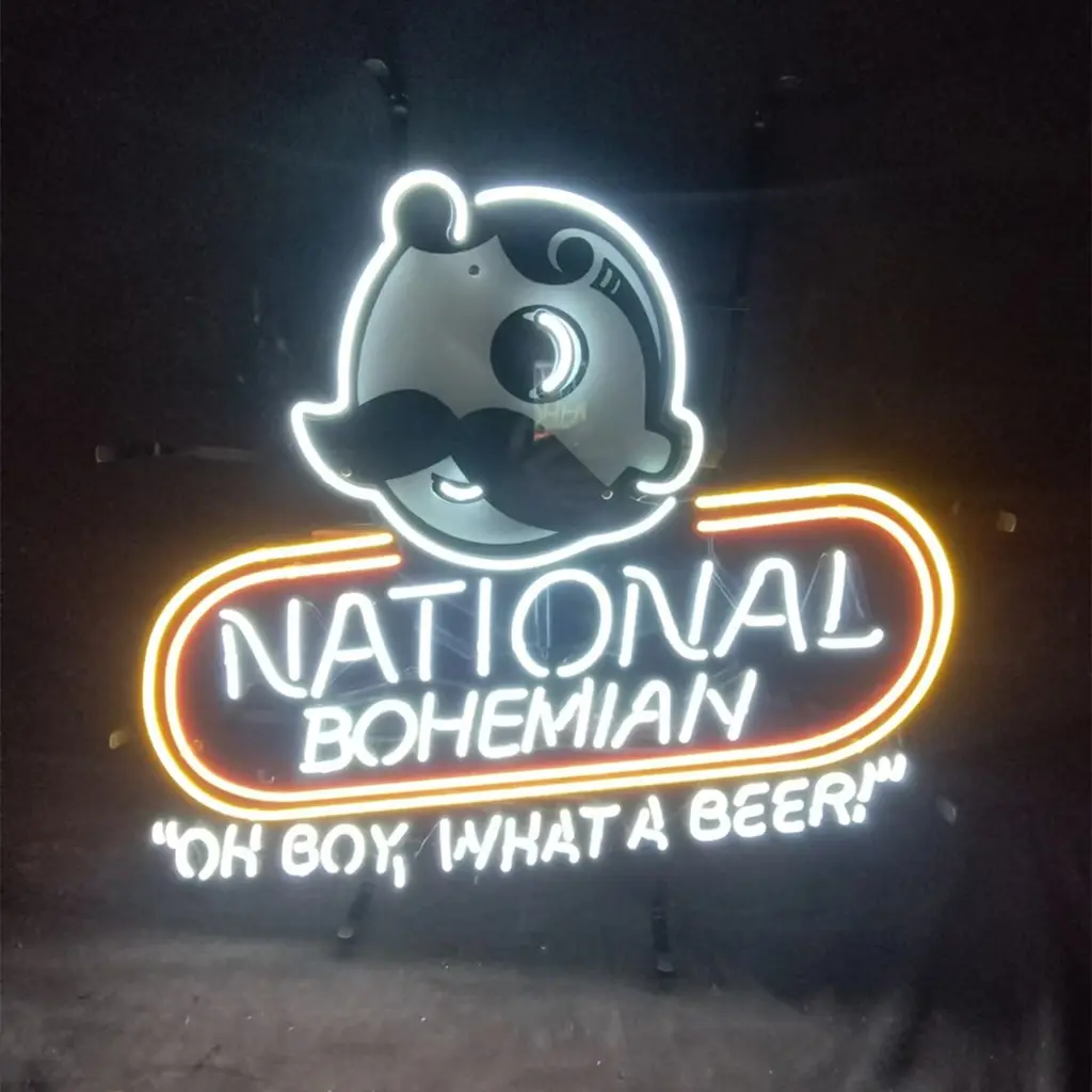National Bohemian "Oh Boy,What A Beer!“ Neon Signs Light 1