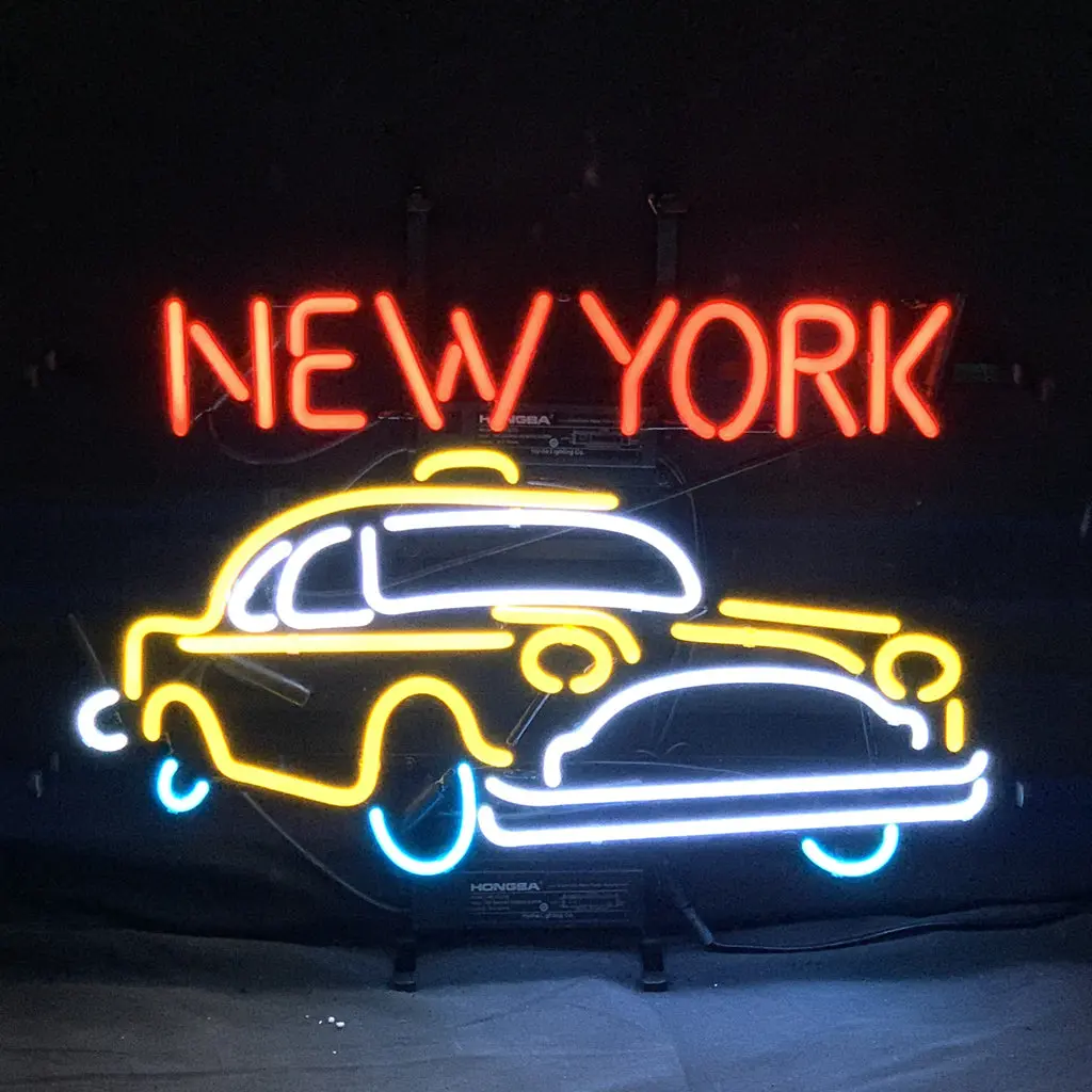New York Taxi Car Neon Signs Light 1