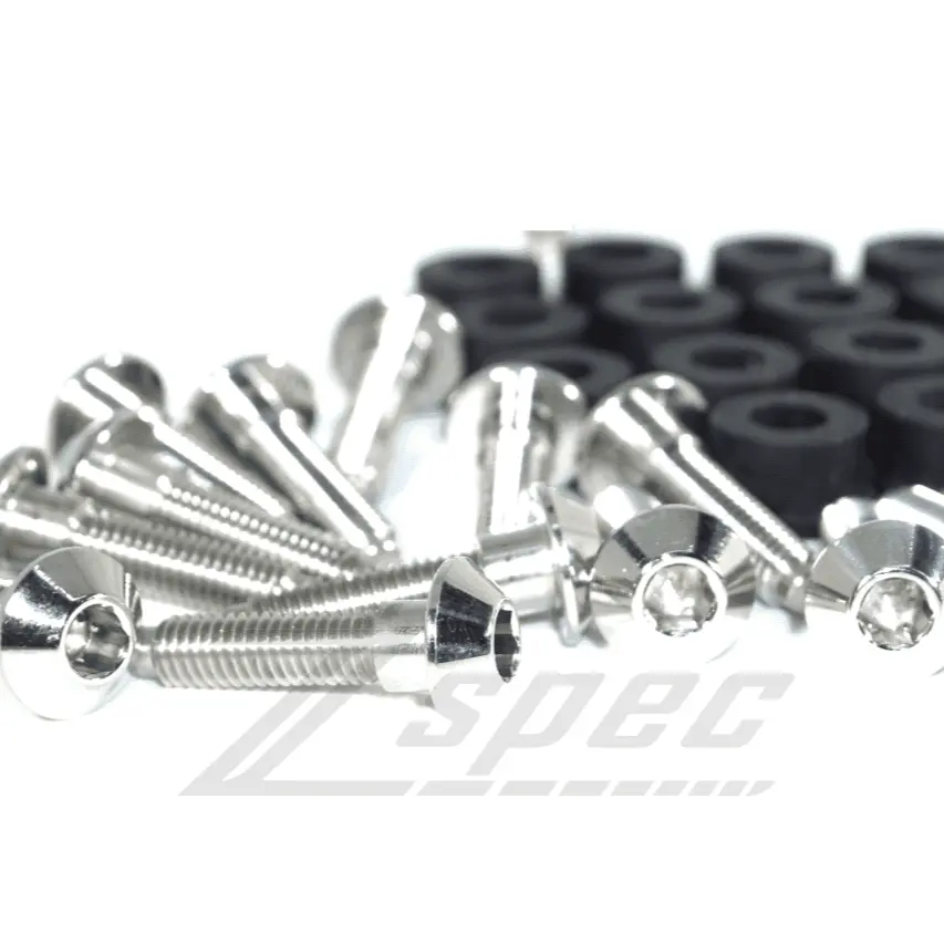 Zspec Intake Valve Covers Fasteners & Bushings Kit For '90-96 Z32 300Zx, Titanium 1