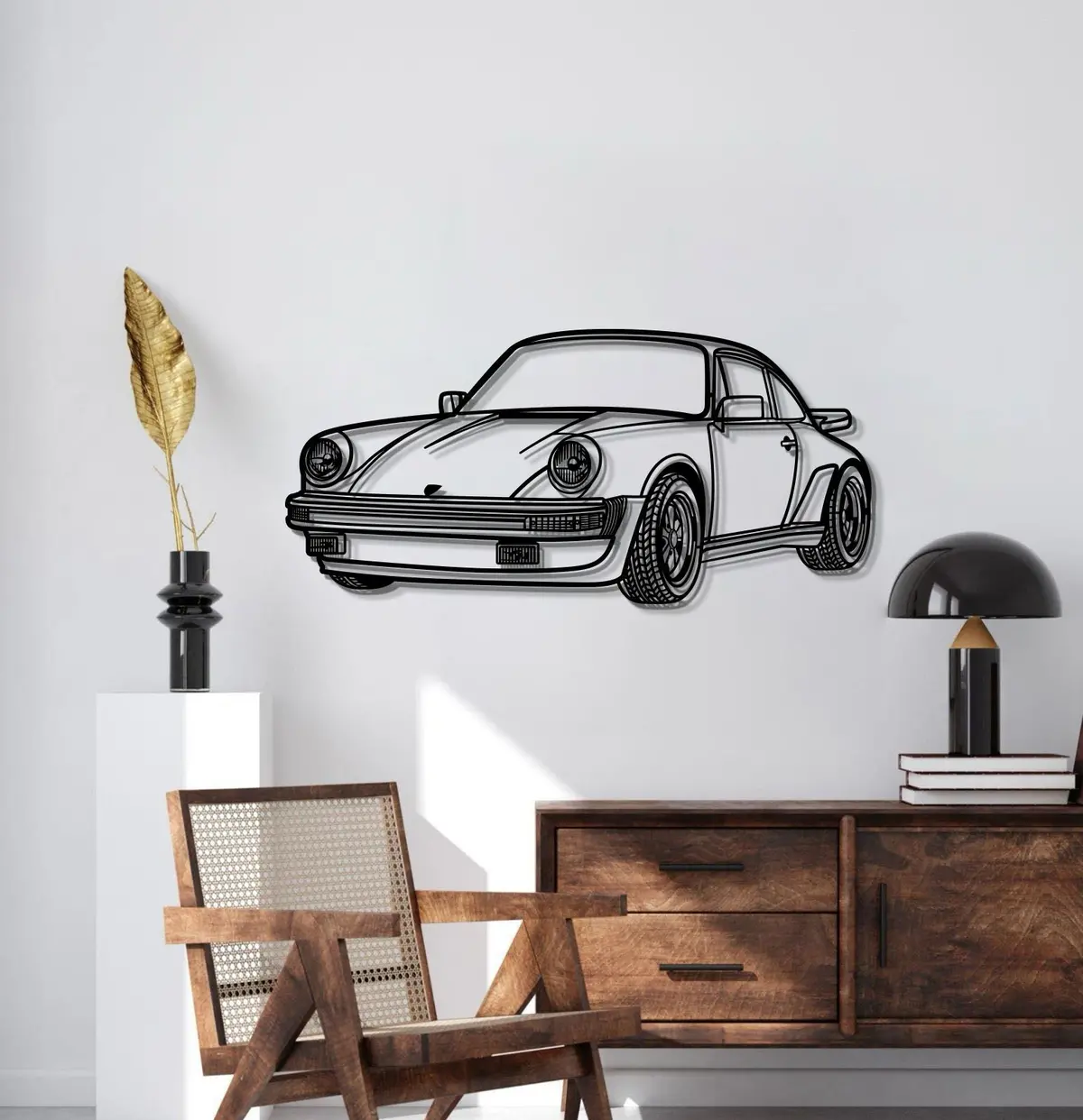 911 930 Perspective Metal Car Wall Art - Mt0459 2