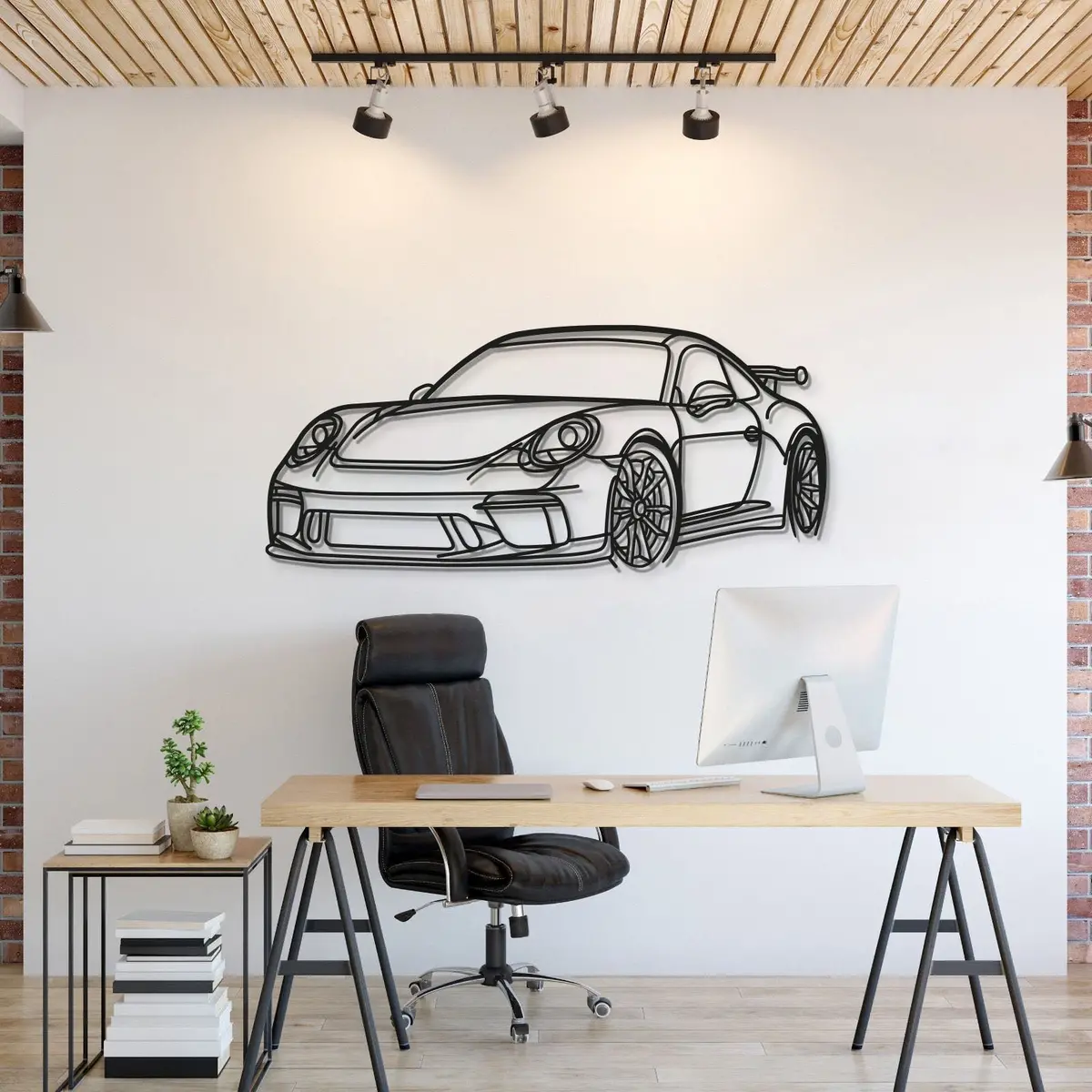 911 Gt3 Model 991 Perspective Metal Car Wall Art  - Mt0852 1